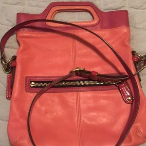 Pink crossbody coach purse